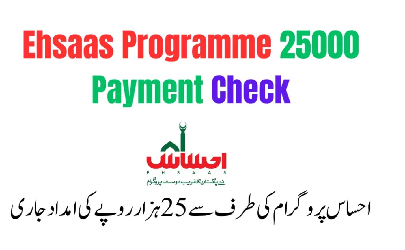 Ehsaas Programme Regarding 25000 Payment Check
